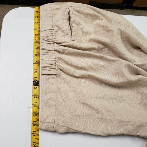 Old Navy Womens Taylor Wide Leg Linen Pants Size L Coastal Beachy Quiet Luxury - Picture 5 of 10